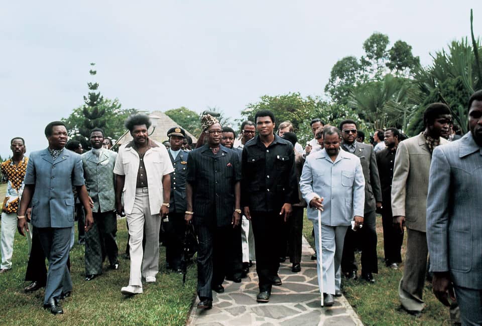 Mohammed Ali the great boxer visits Zaire and is hosted by former President the late Mobutu Seseseko